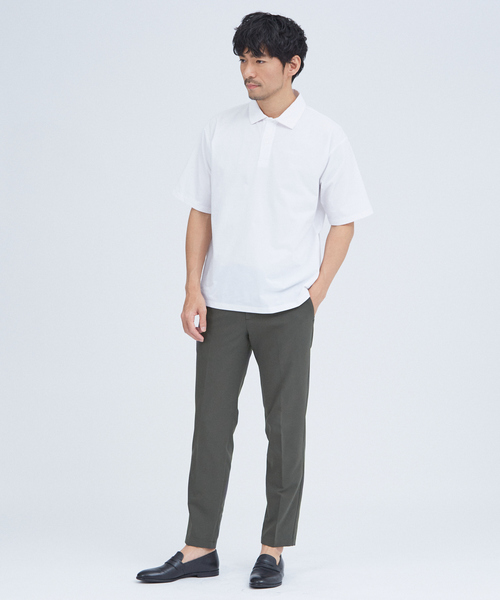 「ABAHOUSE GRAY」 半袖ポロシャツ 46 ブラック メンズ_画像3