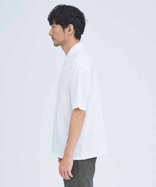 「ABAHOUSE GRAY」 半袖ポロシャツ 46 ブラック メンズ_画像5