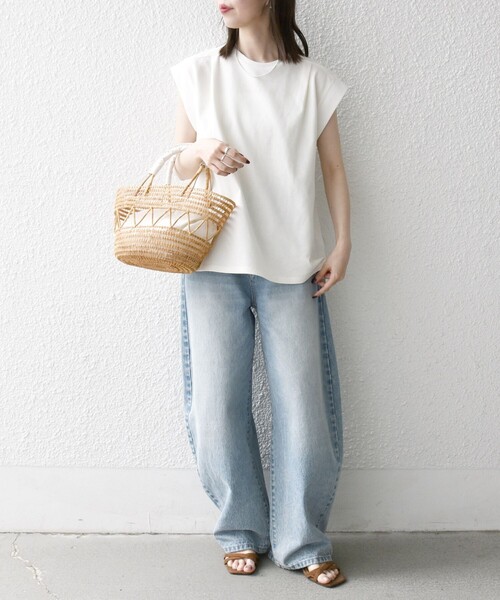 「SHIPS any」 ノースリーブトップス ONE SIZE ネイビー レディース_画像2