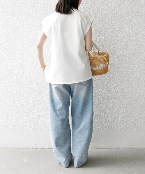 「SHIPS any」 ノースリーブトップス ONE SIZE ネイビー レディース_画像3