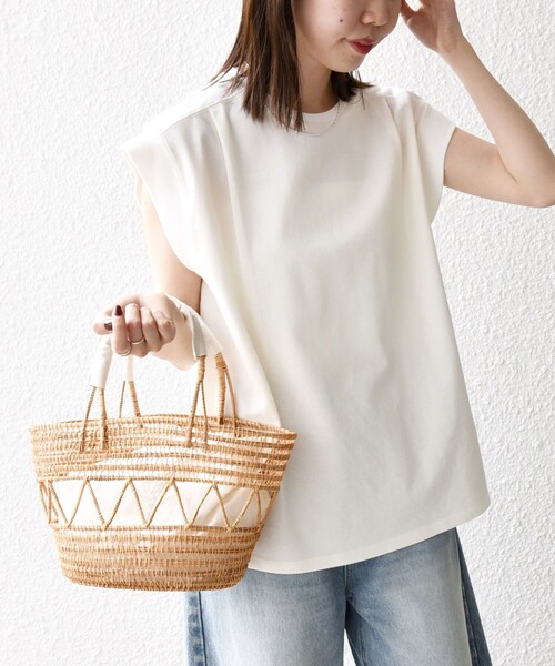 「SHIPS any」 ノースリーブトップス ONE SIZE ネイビー レディース_画像4