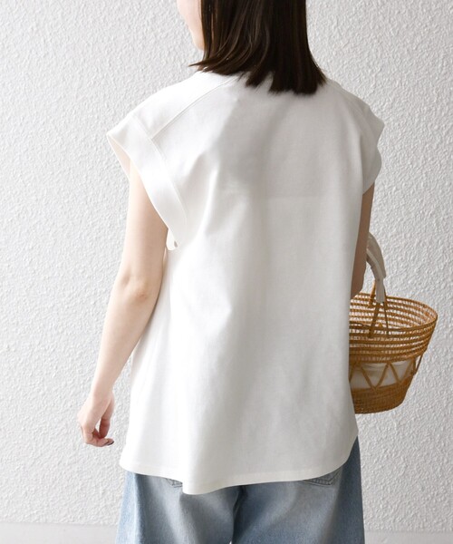 「SHIPS any」 ノースリーブトップス ONE SIZE ネイビー レディース_画像6