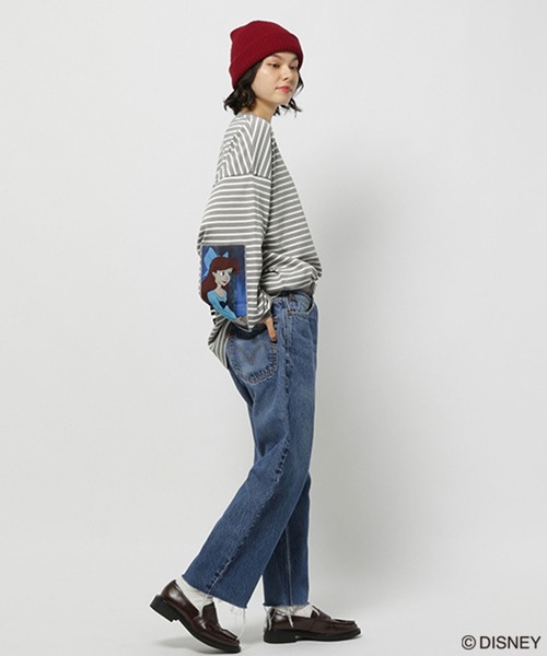 George's tシャツ 「DISNEY」アリエル／ボーダーロンT メンズ