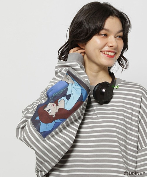 George's tシャツ 「DISNEY」アリエル／ボーダーロンT メンズ