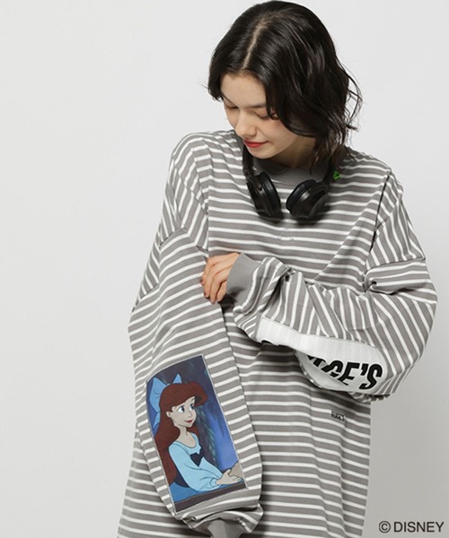 George's tシャツ 「DISNEY」アリエル／ボーダーロンT メンズ