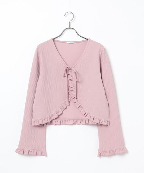 Honeys（ハニーズ） カーディガン リボン使いボレロ レディース