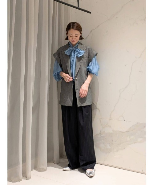 allureville（アルアバイル） ブラウス シャツ シルキーセルロースボウ