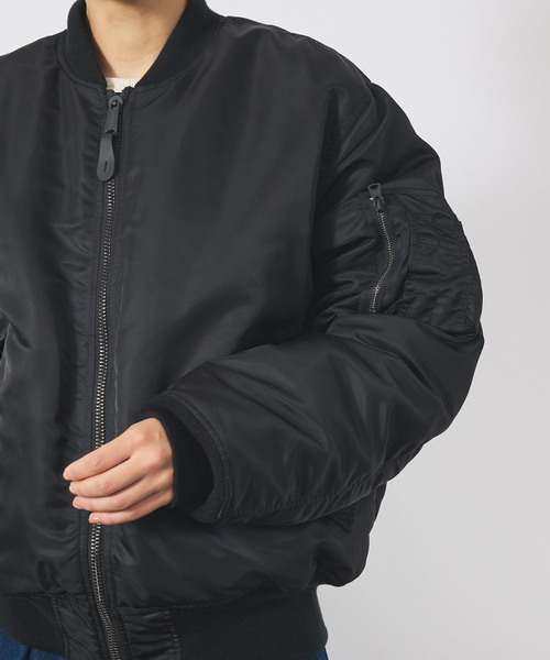 VALLEY APPAREL MA-1 M ブラックジャケット VALLEY APPAREL ma1 ma-1 「Valley Apparel / バレーアパレル