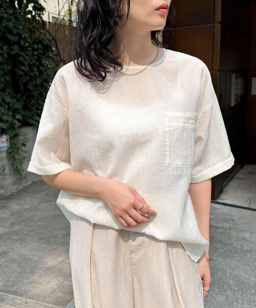 「fredy emue」 半袖ブラウス 38 ベビーピンク レディース_画像2