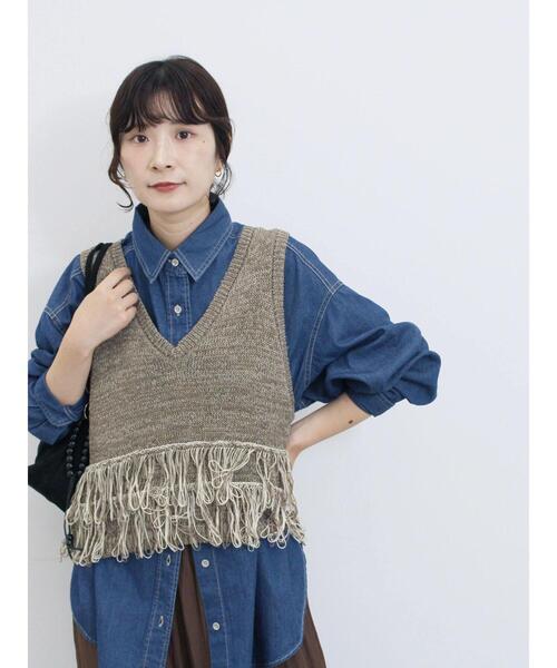 Samansa Mos2 blue（サマンサモスモスブルー） ニット セーター