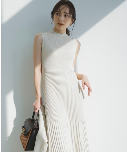 anuans（アニュアンス） ニットワンピース MEDIUM グレー系その他