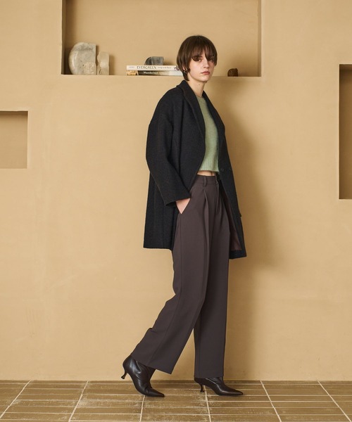 コート チェスターコート ロービングオックスコート/秋服/冬服/オフィスカジュアル/Pコート/オーバーコート レディースの画像