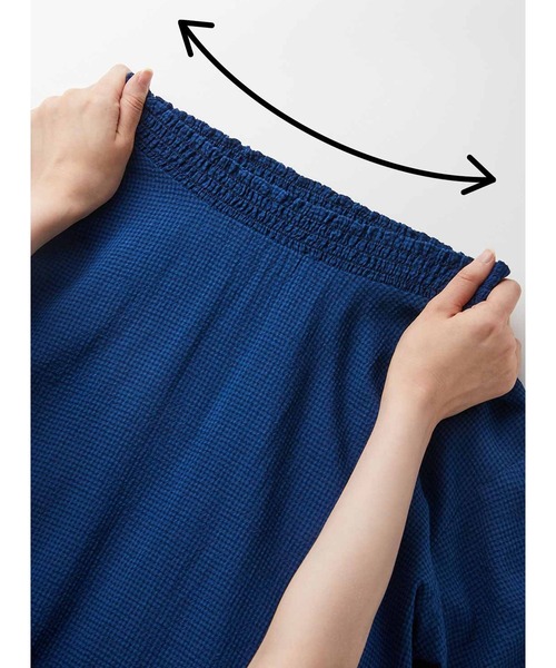 「Live in comfort」 半袖ワンピース LARGE ブルー レディース_画像7