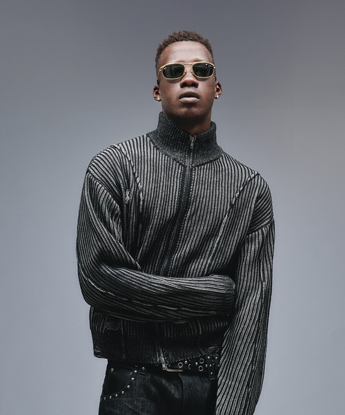 ANDER HUNK セーター ニット Dameged Plating Drivers Knit /ダメージ