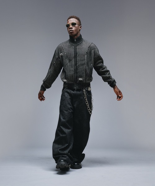 ANDER HUNK セーター ニット Dameged Plating Drivers Knit /ダメージ