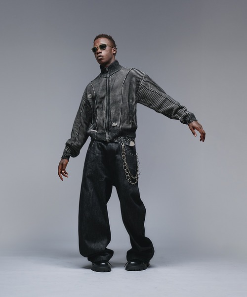 ANDER HUNK セーター ニット Dameged Plating Drivers Knit /ダメージ 