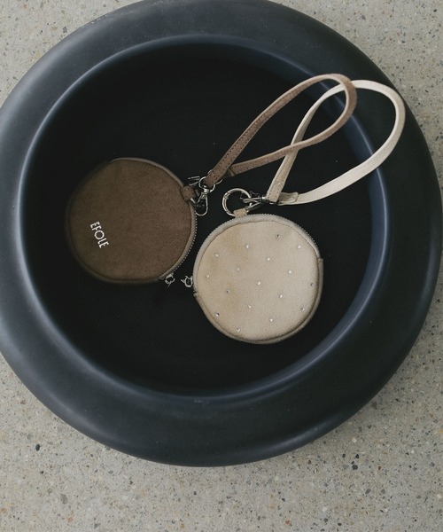 EFOLE（エフォル） ポーチ 「ZOZO限定」Line stone round zip pouch