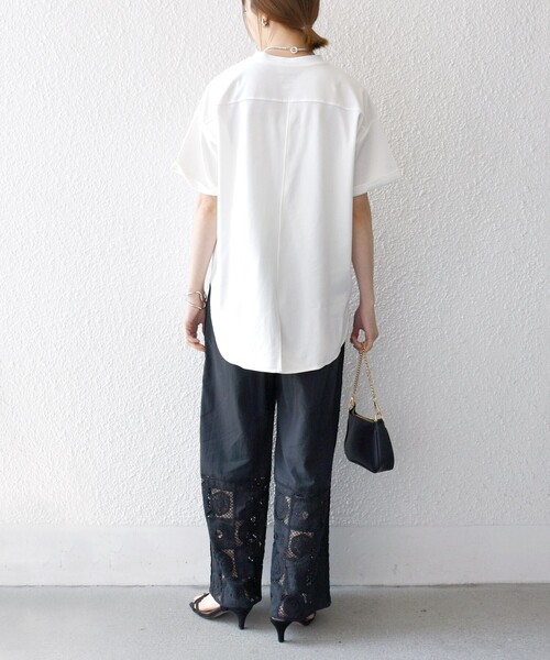 「SHIPS any」 半袖カットソー ONE SIZE ホワイト レディース_画像3