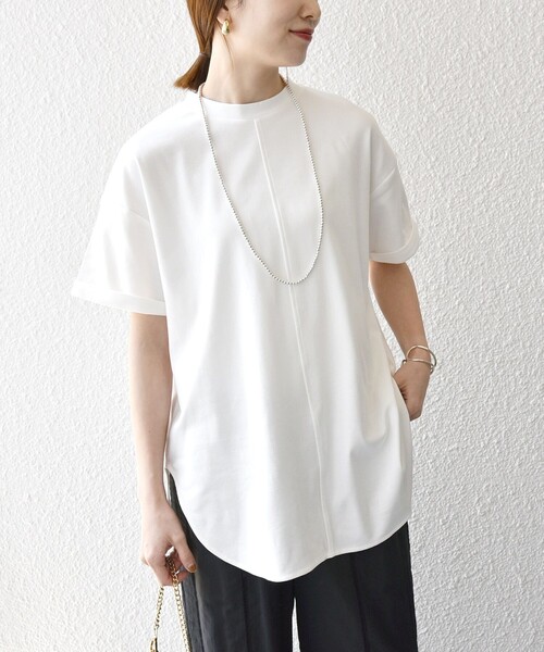 「SHIPS any」 半袖カットソー ONE SIZE ホワイト レディース_画像4