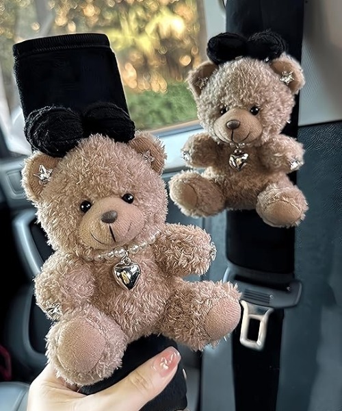 シートベルトカバー ぬいぐるみモチーフ付き クマさん : ZOZOTOWN