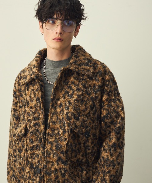 ジャケット・アウター semanticdesign' Y2K Leopard Short Jacket Shoowtime（ショウタイム） ブルゾン アウター Leopard Pattern Short