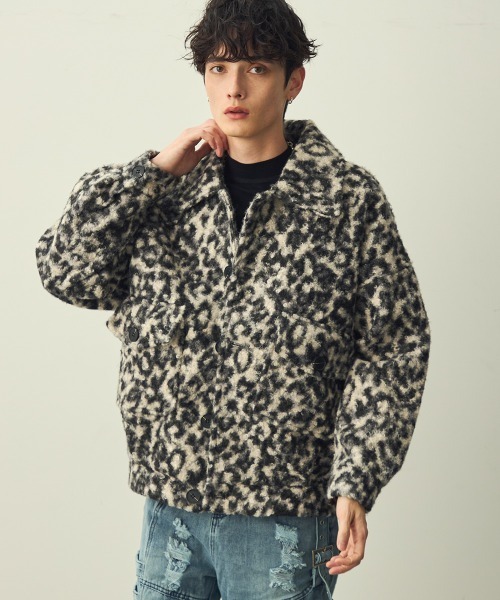 Shoowtime（ショウタイム） ブルゾン アウター 厚手 Leopard Pattern