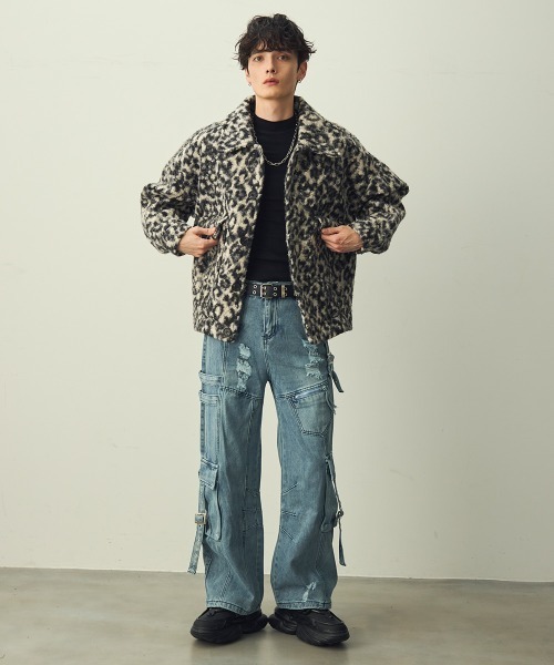 Shoowtime（ショウタイム） ブルゾン アウター 厚手 Leopard Pattern