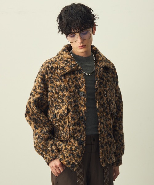 Shoowtime（ショウタイム） ブルゾン アウター 厚手 Leopard Pattern
