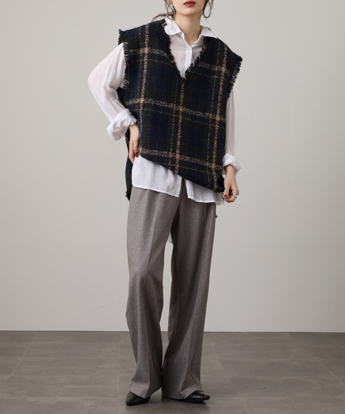 BRUNELLO CUCINELLI ベスト ジレ フード ジップ チェック BRUNELLO CUCINELLI ベスト ジレ フード ジップ チェック BRUNELLO