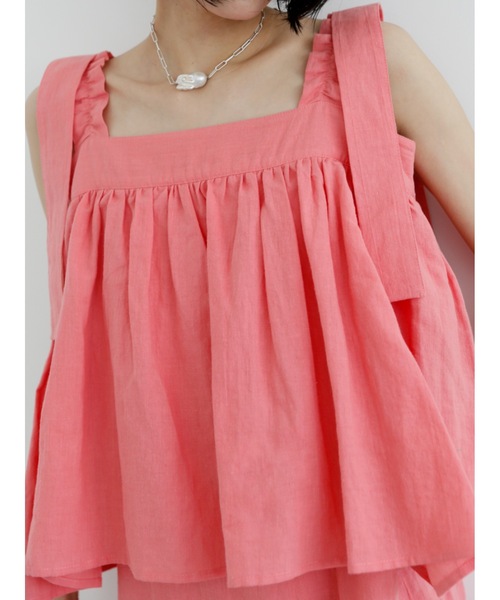 「Katrin TOKYO」 ノースリーブワンピース X-SMALL コーラルピンク レディース_画像2