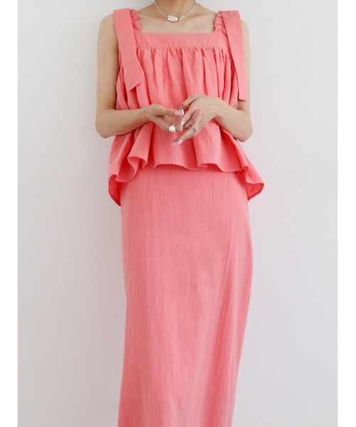 「Katrin TOKYO」 ノースリーブワンピース X-SMALL コーラルピンク レディース_画像5