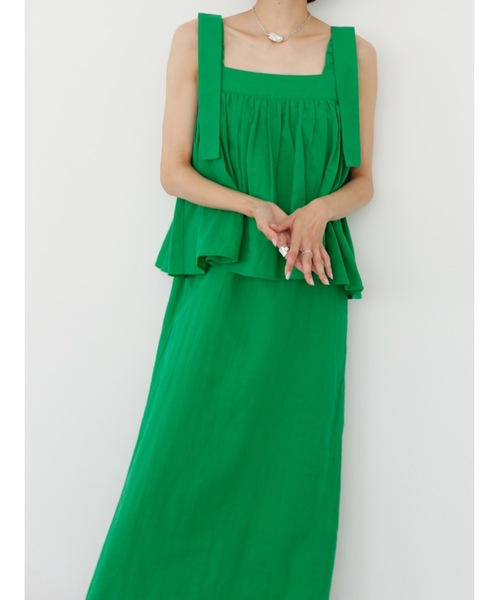 「Katrin TOKYO」 ノースリーブワンピース X-SMALL コーラルピンク レディース_画像6