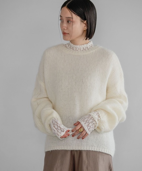 A part by（アパートバイ） ニット セーター モヘアケーブルニットプル