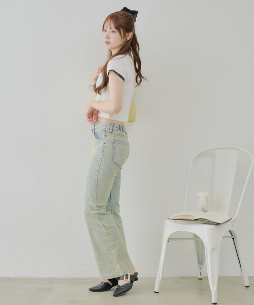 「continuer de NICE CLAUP」 半袖カットソー FREE ブラック系その他 レディース_画像8