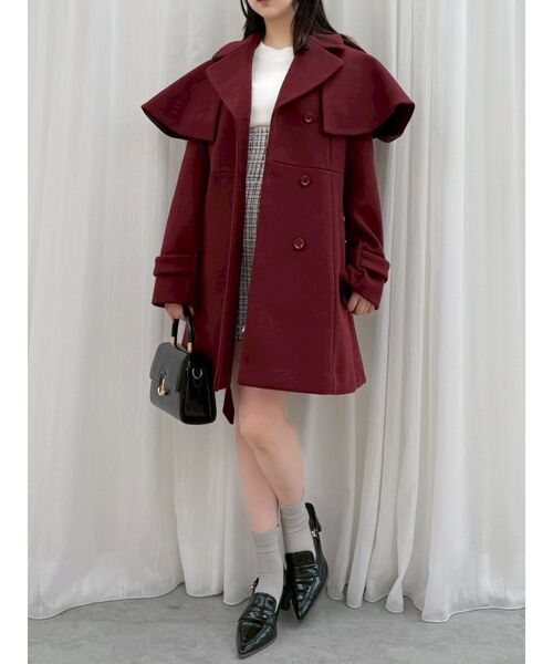 トレンチコート2点セット ドレープフリルトレンチコート/MAJESTIC LEGON(マジェスティックレゴン