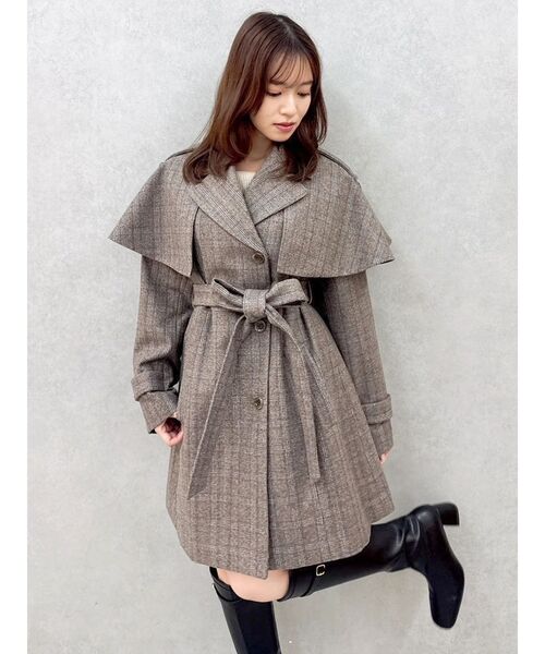 トレンチコート2点セット dazzlin（ダズリン） トレンチコート コート 2WAYケープミニトレンチ