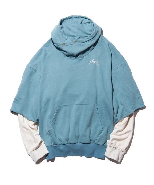 glamb（グラム） プルオーバーパーカー M ブルー メンズ : ZOZOTOWN