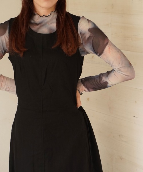 「BARELY BLUE」 「sanice」ノースリーブワンピース FREE ブラック レディース_画像9