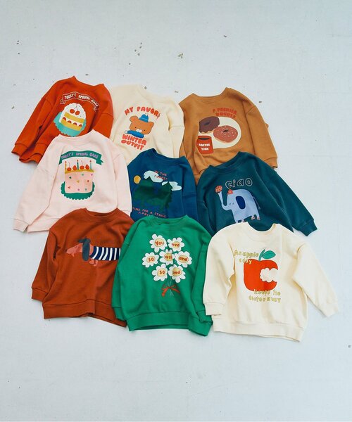 トレーナー  「新色追加」イロチ買いしたいバリエーショングラフィック裏起毛トレーナー_ジュニア対応 キッズ 子供服 男の子 女の子 | p.premier | 22