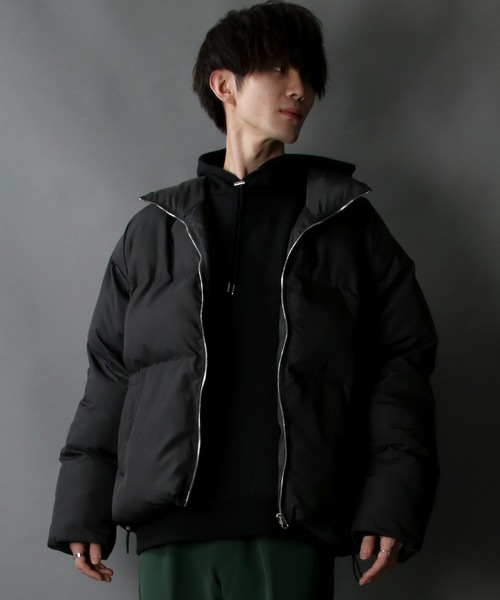   黒 ダウンジャケット ニューエラ メンズ ダウンジャケット DOWN JK COMBI BLK 14682727 BLK
