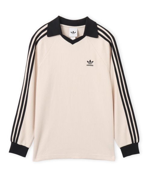 ロロピアーナ XLサイズ コットン ワッフル生地 長袖ポロシャツ シェルボタン adidas（アディダス） ポロシャツ adidas WAFFLE LONG SLEEVE POLO