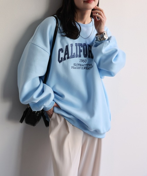 ap retro トレーナー スウェット ロゴ刺繍オーバーサイズスウェット