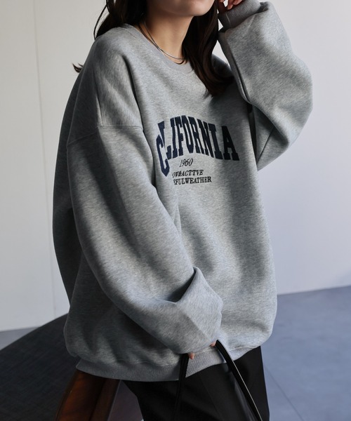 ap retro トレーナー スウェット ロゴ刺繍オーバーサイズスウェット