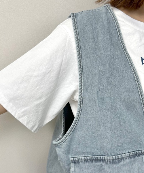 「CRB」 ベスト F ブルー レディース_画像9