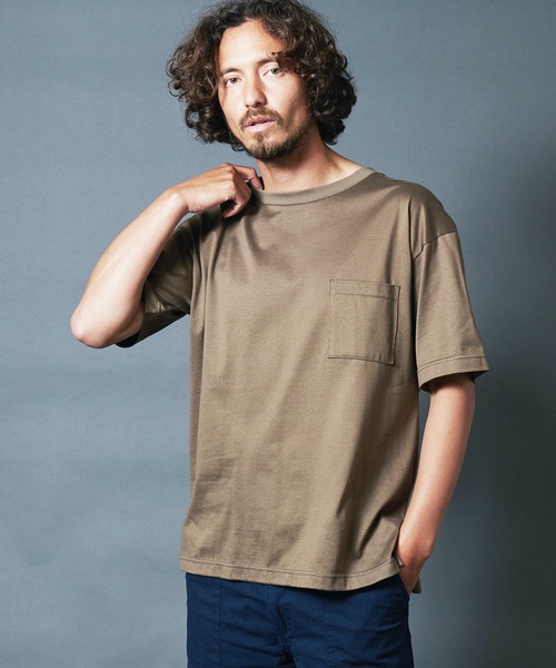 「Magine」 半袖Tシャツ 44 オリーブ メンズ_画像4