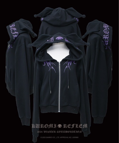 REFLEM（レフレム） ジップアップパーカー FREE ブラック レディース