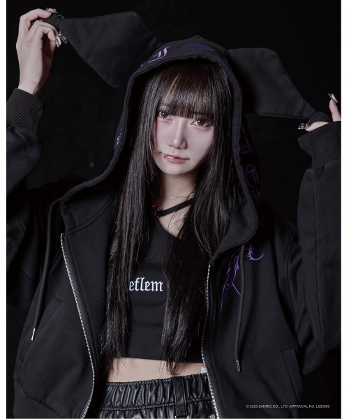 REFLEM（レフレム） ジップアップパーカー FREE ブラック レディース