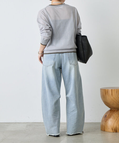 「Jena espace merveilleux」 長袖カットソー FREE グレー レディース_画像5