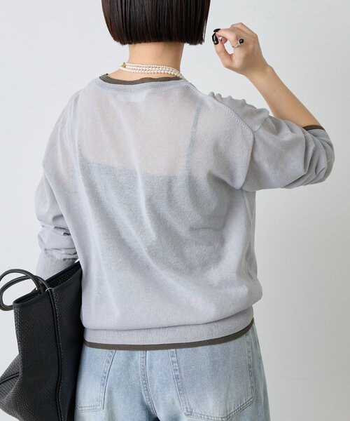 「Jena espace merveilleux」 長袖カットソー FREE グレー レディース_画像9