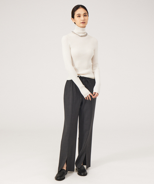 「qualite」 タートルネックニット フリー オレンジ レディース_画像2